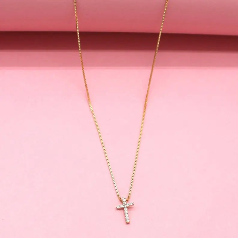 18K Gold Filled Cross Necklace