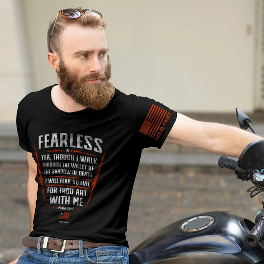 Fearless Psalm 23:4 Men's T-Shirt - Black