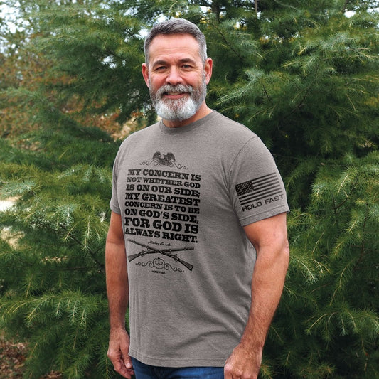 God's Side Abraham Lincoln Men's T-Shirt - Grey