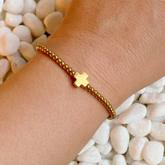 So Very Blessed Cross Bracelet - Gold