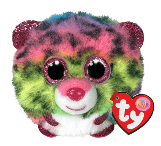 Ty Puffies - Dotty, the Multi-Colored Leopard