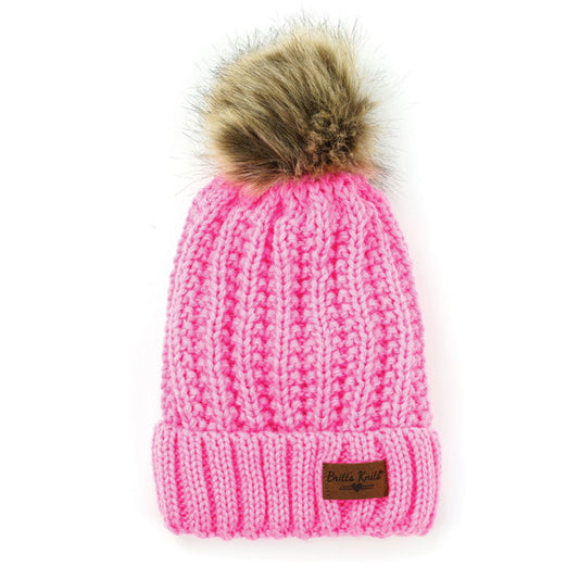 Kid's Plush Lined Knit Hat