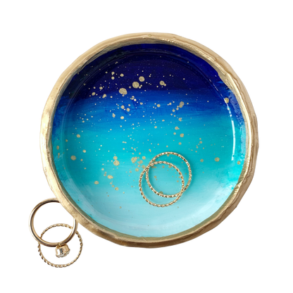 Blue Ombre Ring Dish